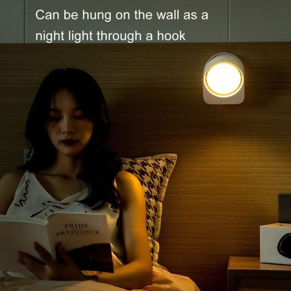 Eye-care Study Desk Lamp Dormitory Bedside Reading Rechargeable Clip-On Night Lamp (White) - Image 9
