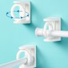 2pcs / Pack Turnable Circle Triangle Ring Telescopic Rod Hook Props Fixed Bracket, Color: White Adhesive Model - Image 4