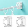 2pcs / Pack Turnable Circle Triangle Ring Telescopic Rod Hook Props Fixed Bracket, Color: Transparent Adhesive Model