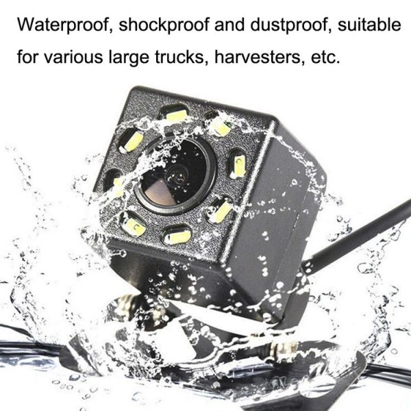R0003 LED Fill Light External Reversing Video Camera HD Night Vision CCD Car Camera 12 Lights Camera (P System) - Image 3
