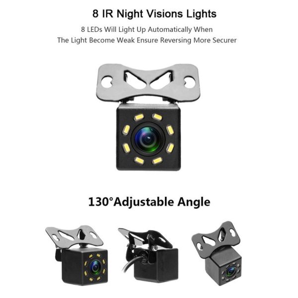 R0003 LED Fill Light External Reversing Video Camera HD Night Vision CCD Car Camera 12 Lights Camera (P System) - Image 4