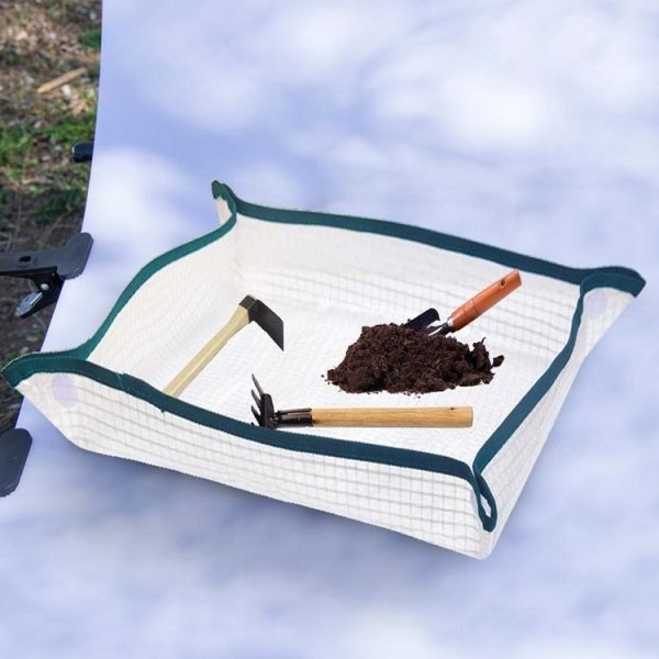 Home Gardening Planting Transparent Waterproof Mesh Operation Floor Mat (50x50cm) - Image 4