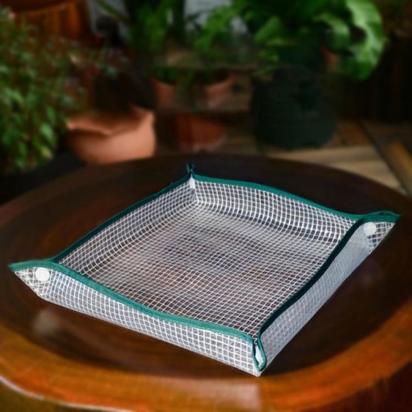 Home Gardening Planting Transparent Waterproof Mesh Operation Floor Mat (50x50cm) - Image 5