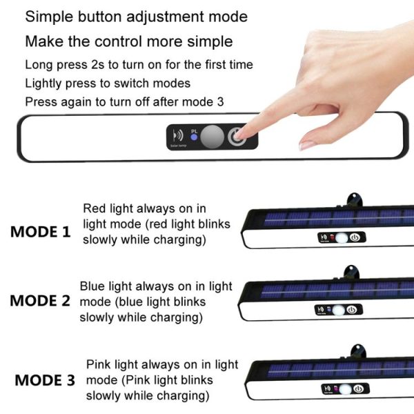 TX-200 Solar Landscape Waterproof Decoration Staircase Light Human Body Induction Lamp, Color: Black Shell White Light+Bracket - Image 9