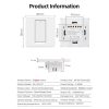Tuya ZigBee Smart Single-fire Zero-fire Sharing Switch Phone Control Voice Panel EU Plug, Spec: 2 Buttons - Image 11