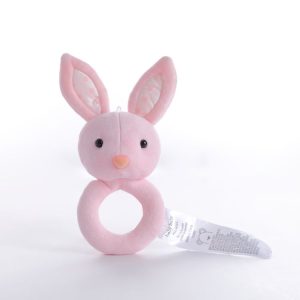 Baby Hand Rattles Toys Hand Grip Stick Newborn Soothing Toys, Style: Pink Rabbit