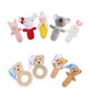 Baby Hand Rattles Toys Hand Grip Stick Newborn Soothing Toys, Style: Piggy - Image 2
