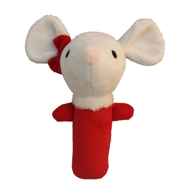 Baby Hand Rattles Toys Hand Grip Stick Newborn Soothing Toys, Style: Little Red Mouse