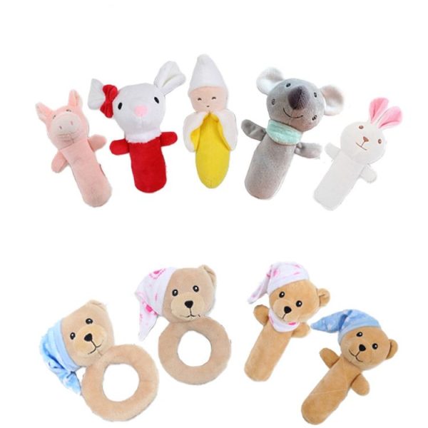 Baby Hand Rattles Toys Hand Grip Stick Newborn Soothing Toys, Style: Little Red Mouse - Image 2