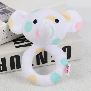 Baby Hand Rattles Toys Hand Grip Stick Newborn Soothing Toys, Style: Little Flower Elephant