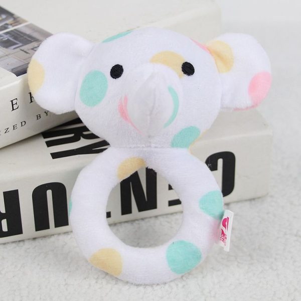 Baby Hand Rattles Toys Hand Grip Stick Newborn Soothing Toys, Style: Little Flower Elephant