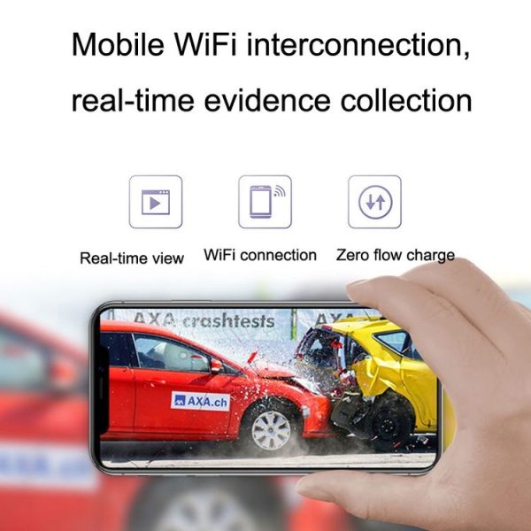 M9 Hidden Driving Recorder WiFi Phone Connecting Car Parking Monitoring 1080P HD Recorder (With Button+Parking Monitoring Line) - Image 4
