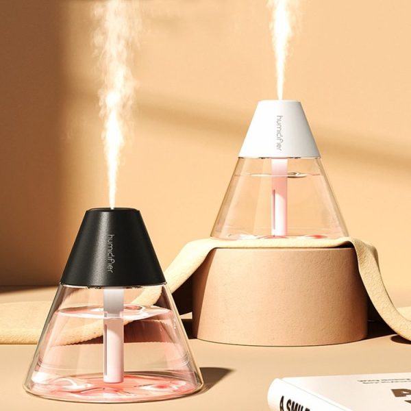 Household Desktop Mini Volcano Humidifier Air Purifier (White) - Image 2