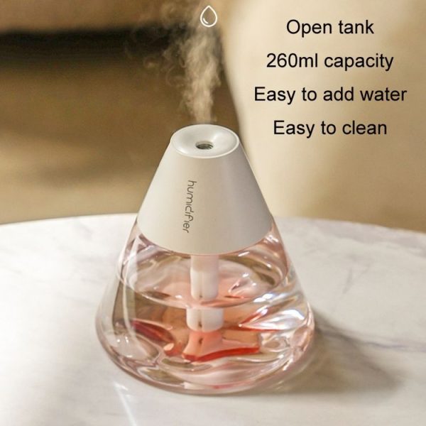 Household Desktop Mini Volcano Humidifier Air Purifier (White) - Image 3