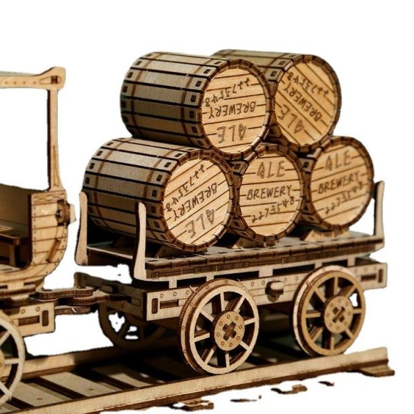 Red Wine Transport Truck 3D Wooden Puzzle Toys DIY Handmade Ornaments - Image 5