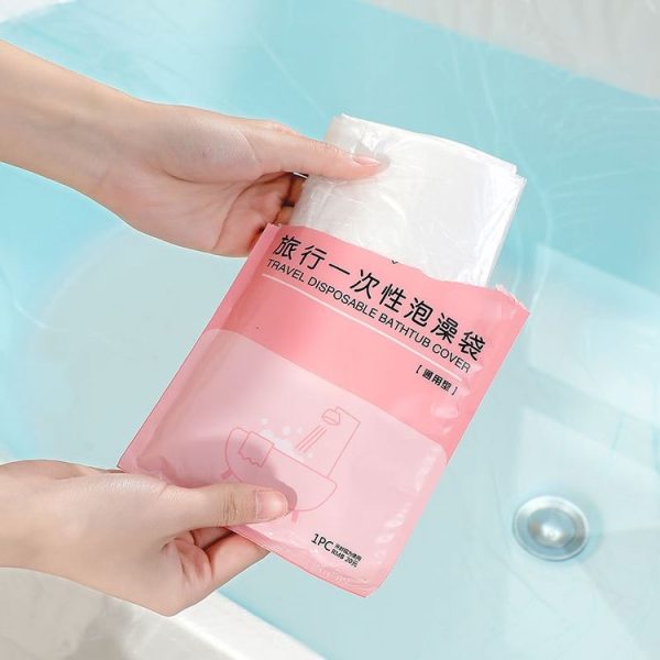 1pack Disposable Bath Bag Thickened Bath Tub Wood Barrel SPA Plastic Bag Film (120x260cm) - Image 2