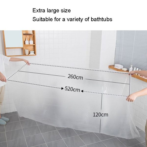 1pack Disposable Bath Bag Thickened Bath Tub Wood Barrel SPA Plastic Bag Film (120x260cm) - Image 3