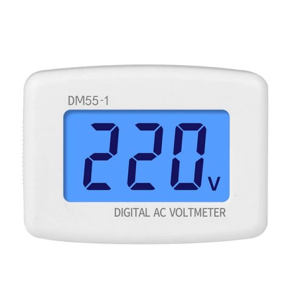 DM55-1 AC 110V- 220V LCD Digital Voltmeter Voltage Tester Detector Meter EU Plug - Image 2