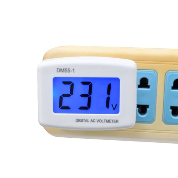 DM55-1 AC 110V- 220V LCD Digital Voltmeter Voltage Tester Detector Meter EU Plug - Image 5