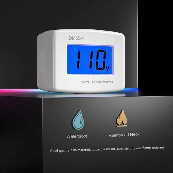 DM55-1 AC 110V- 220V LCD Digital Voltmeter Voltage Tester Detector Meter EU Plug - Image 7