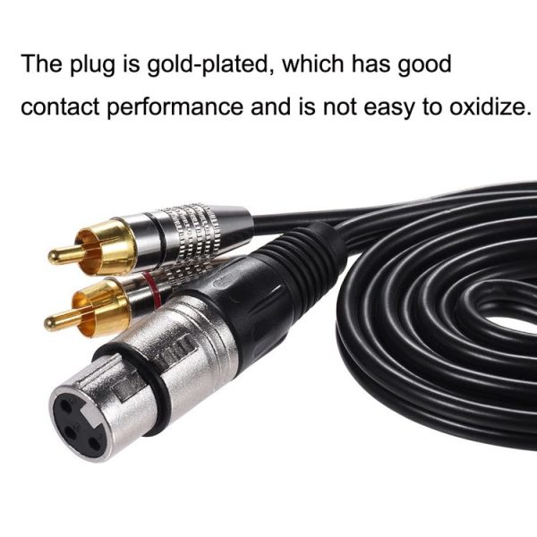 XLR Female To 2RCA Male Plug Stereo Audio Cable, Length: 1.5m - Image 3