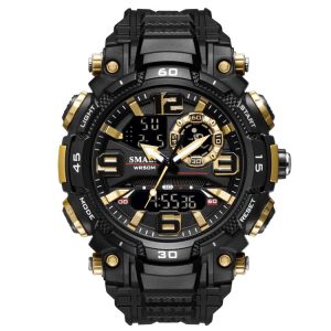 SMAEL 1921 Outdoor Sports Waterproof Men Luminous Time Watch Electronic Watch (Black Gold)