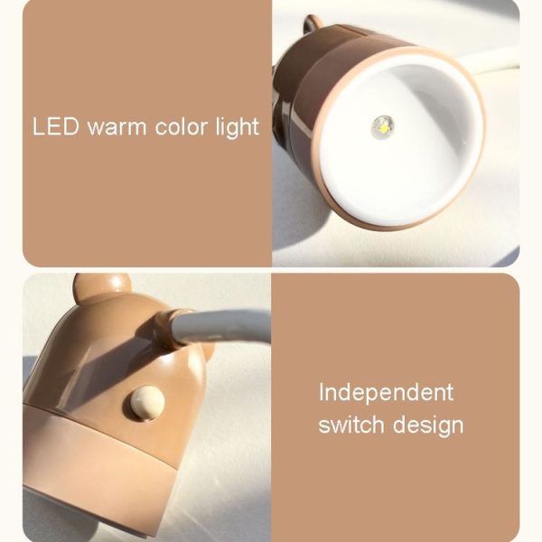 KD201 Portable Lamp Hanging Neck Reading LED Night Light, Style: Bunny (Pink+Purple) - Image 5