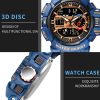 SMAEL 8043 Multifunctional Dual Display Shockproof Outdoor Waterproof Sports Quartz Watch (White) - Image 4