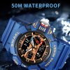 SMAEL 8043 Multifunctional Dual Display Shockproof Outdoor Waterproof Sports Quartz Watch (White) - Image 5
