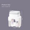 2pcs 2 In 1 Wall-mounted Automatic Toothpaste Squeezer Toothbrush Holder (Gray) - Image 3