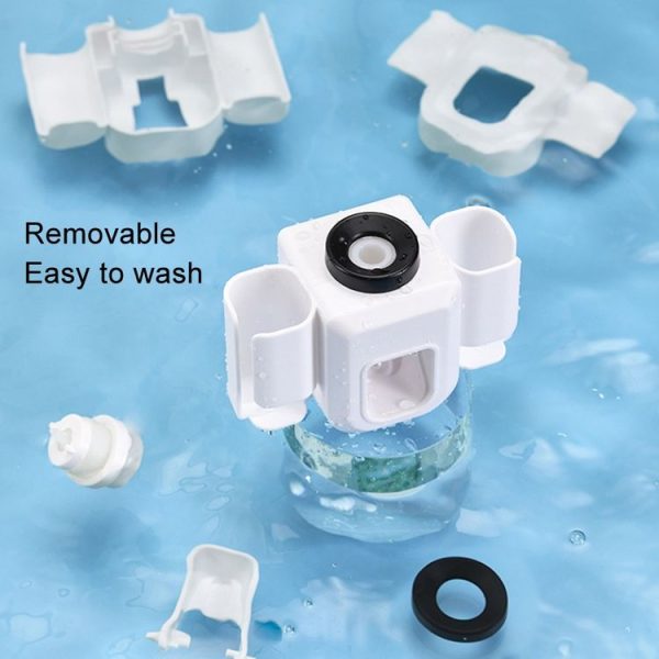 Electric Toothbrush Holder Automatic Toothpaste Squeezer Bathroom Wall Mounted Toothpaste Holder (White) - Image 8