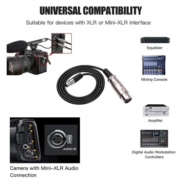 Xlrmini Caron Female To Mini Female Balancing Cable For 48V Sound Card Microphone Audio Cable, Length: 2m - Image 7