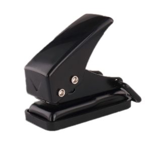 Kw-trio 92A0 10 Pages Single Hole Mini Loose Leaf Puncher (Black)