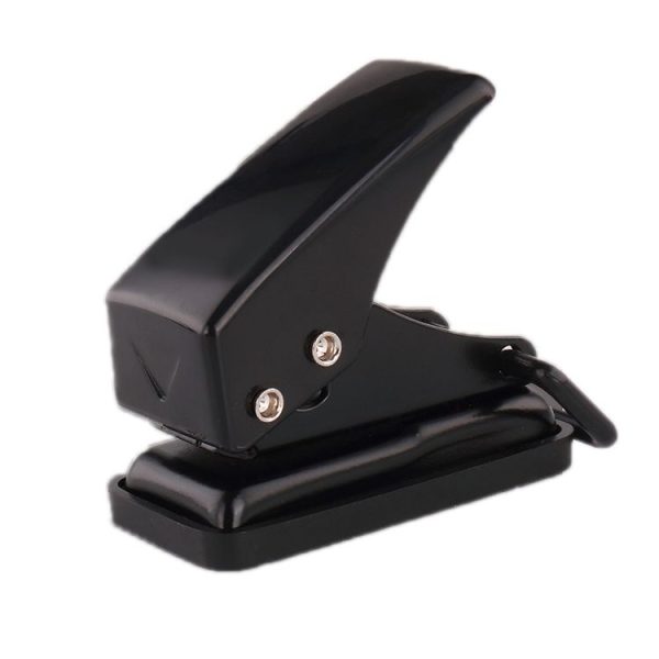 Kw-trio 92A0 10 Pages Single Hole Mini Loose Leaf Puncher (Black)