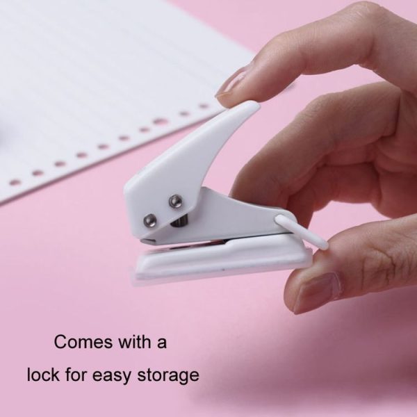 Kw-trio 92A0 10 Pages Single Hole Mini Loose Leaf Puncher (Black) - Image 3