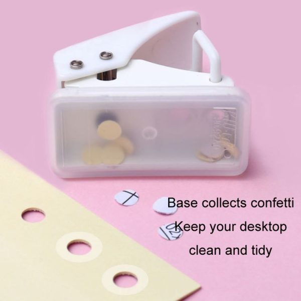 Kw-trio 92A0 10 Pages Single Hole Mini Loose Leaf Puncher (Black) - Image 4