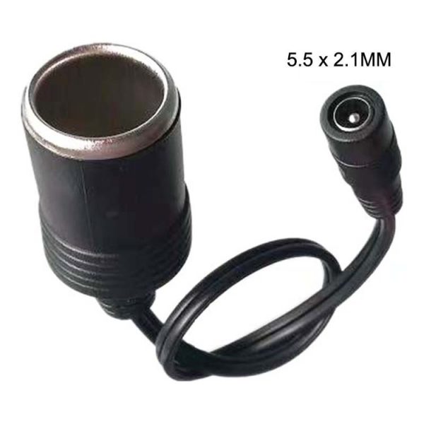 DC 5.5 x 2.1 mm Plug To Cigarette Lighter Mother Seat With DC Power Cord - Image 4