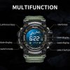 SMAEL 8082 Outdoor Waterproof Sports Multifunctional Luminous Timing Electronic Watch (White Colorful Blue powder) - Image 4