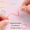 5sets Loose Leaf Single Ring Lock Stationery Key Ring Macaron Bag Packing (HYH-15 Pink) - Image 5