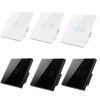 Tuya ZigBee Zero Firewire Touch Wall Remote Control Switch Light Control Voice Switch EU Plug, Style: 1 Gang (Black) - Image 2