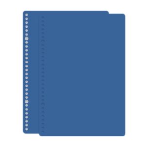5sets Frosted Loose-Leaf Book Cover DIY Hand Book Cover, Size: A5 (Coral Blue)