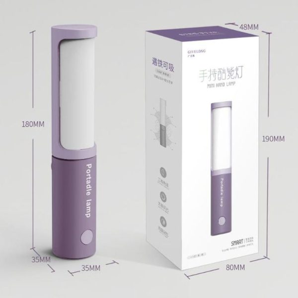 GIVELONG Handheld Mini Magnetic Lamp LED Intelligent Infinity Button Type Desk Lamp (Gray) - Image 3