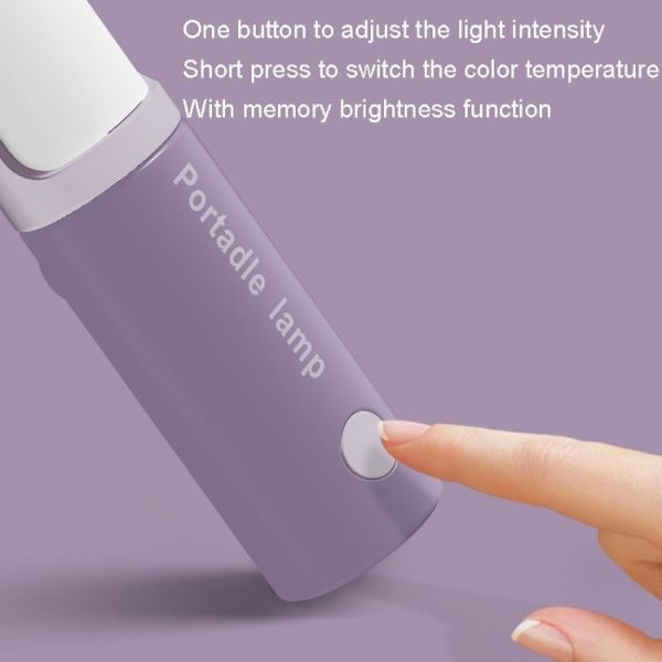 GIVELONG Handheld Mini Magnetic Lamp LED Intelligent Infinity Button Type Desk Lamp (Gray) - Image 5
