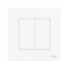 Tuya ZigBee Smart Single-fire Zero-fire Sharing Timing Voice Wall Switch EU Plug, Style: 2 Ways (White Scene Casual Post)