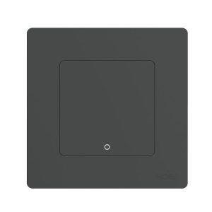 Tuya ZigBee Smart Single-fire Zero-fire Sharing Timing Voice Wall Switch EU Plug, Style: 1 Way (Gray Scene Casual Post)