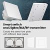 Tuya ZigBee Smart Single-fire Zero-fire Sharing Timing Voice Wall Switch EU Plug, Style: 1 Way (Gray Scene Casual Post) - Image 3