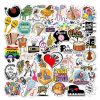 100pcs / 2 Sets Rock Band Sticker Musical Instrument Computer Suitcase Skateboard Decorative Sticker - Image 2