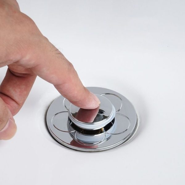 005 Washbasin Bouncing Core Push-type Deodorant Drain Plug, Specification: Cap - Image 2