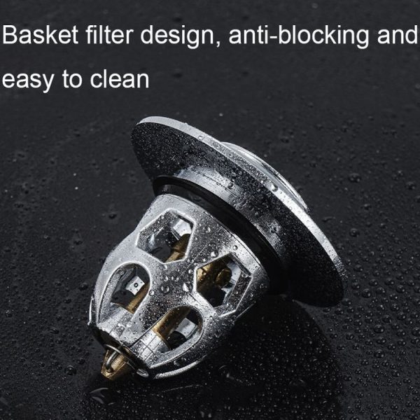 005 Washbasin Bouncing Core Push-type Deodorant Drain Plug, Specification: Cap - Image 4
