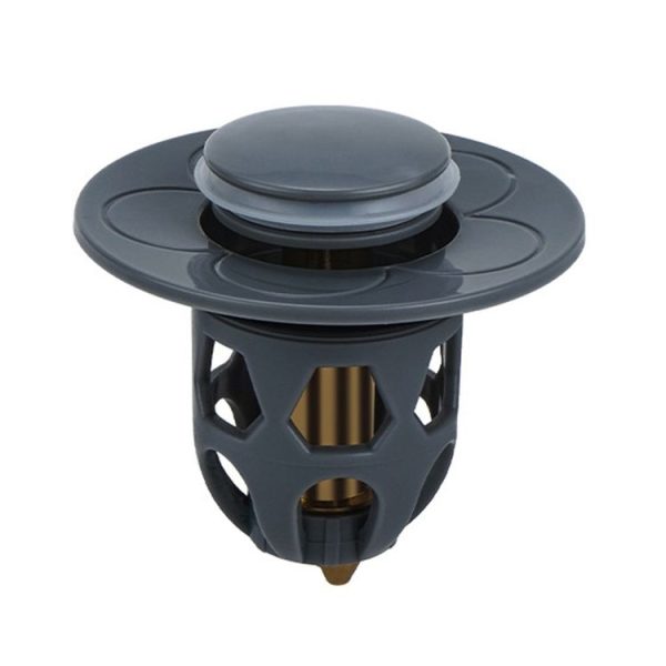 005 Washbasin Bouncing Core Push-type Deodorant Drain Plug, Specification: Gray